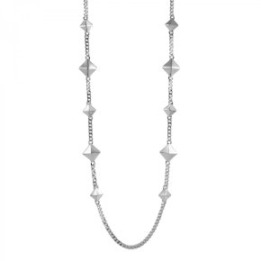 Långt halsband Rivet Long Necklace i silver